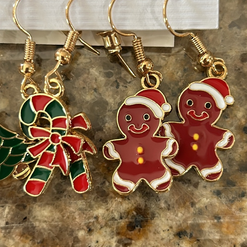 Winter Holiday Earrings - 5 Pairs 🎄 - Picture 4 of 4